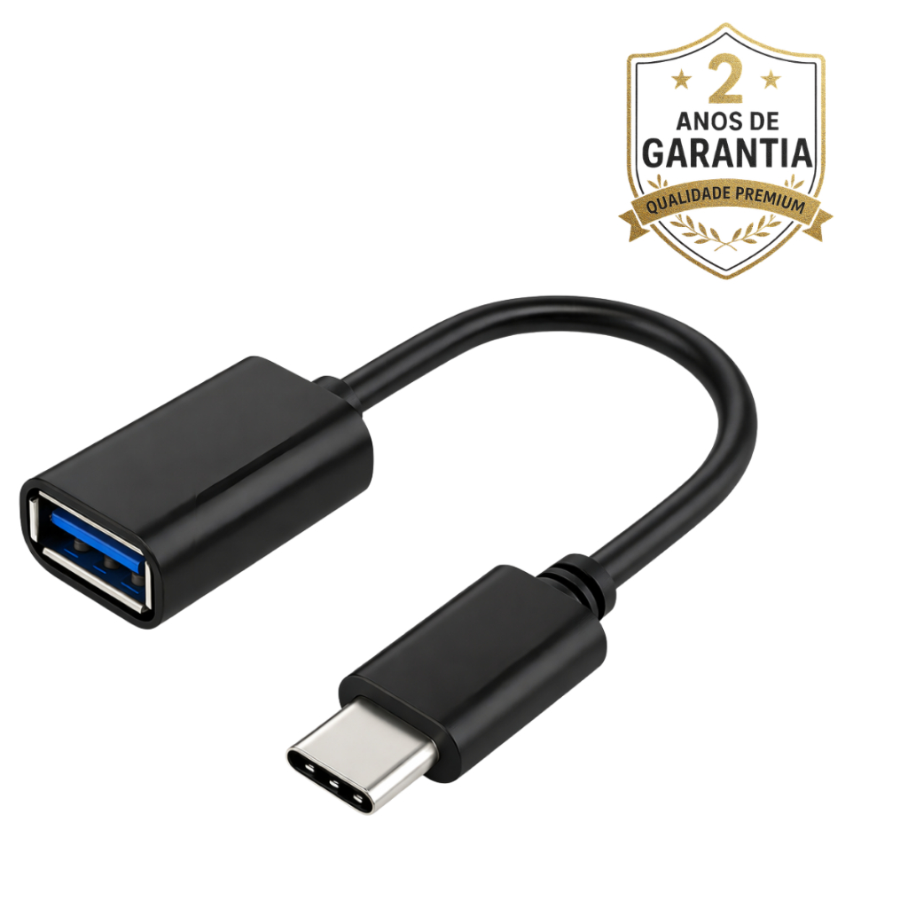 Cabo Adaptador Otg Fêmea x Tipo C Type C Pendrive Usb 3.0 Celular