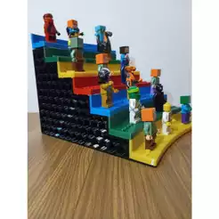 Expositor Arquibancada Para Minifiguras Lego E Bonecos