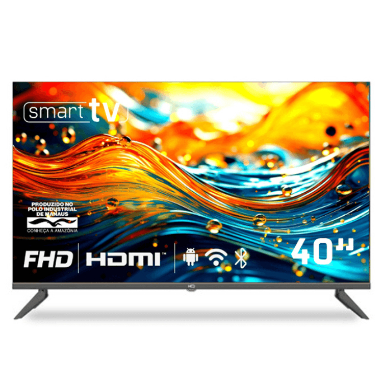 Smart Tv Hq 40” Full HD Hqs40nkhm Android Tv, Wi-Fi e Bluetooth 3 Hdmi, 2 USB e Gravação Via USB — R$ 1.244,26 em Shopee, 36% OFF