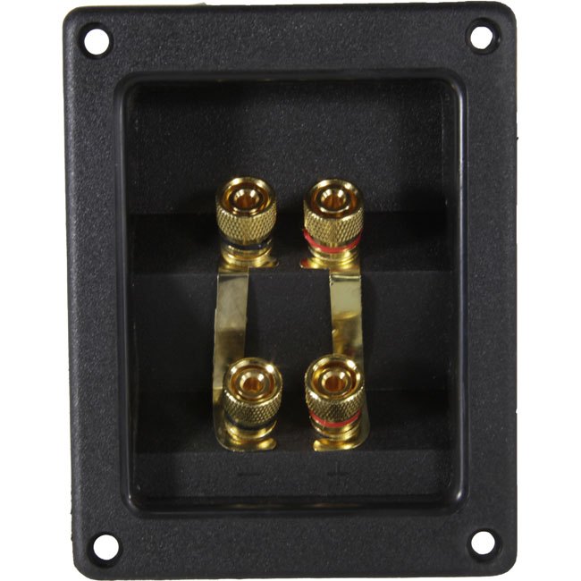 Conector Borne Quadrado Duplo Para Caixa Som Profissional