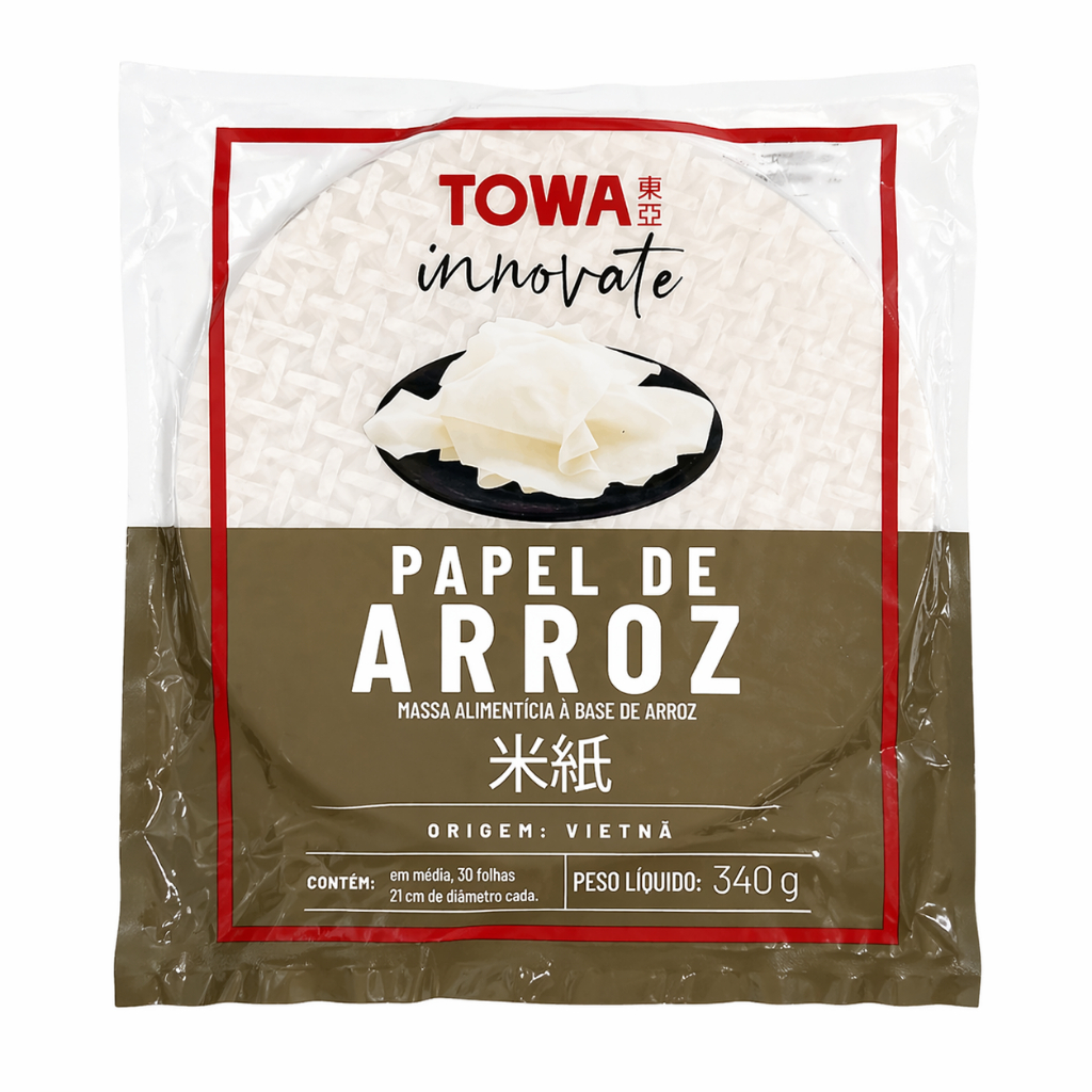 Papel Arroz Tailandes Redondo Cozinha Asiatica 340g