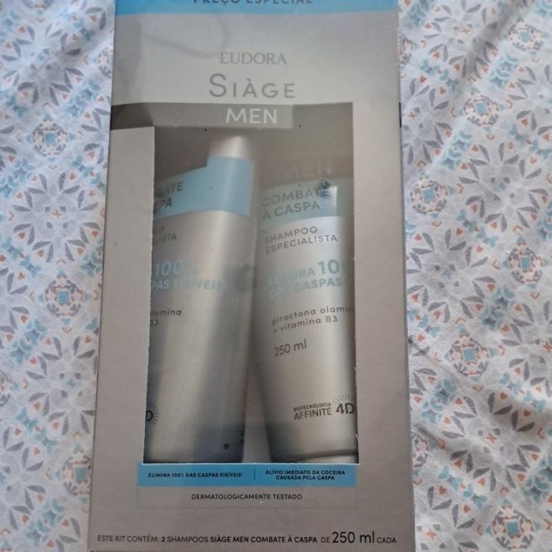 Promoção - Kit Eudora Siáge Men - Shampoo e Condiconador Anticaspa Eudora 250ml