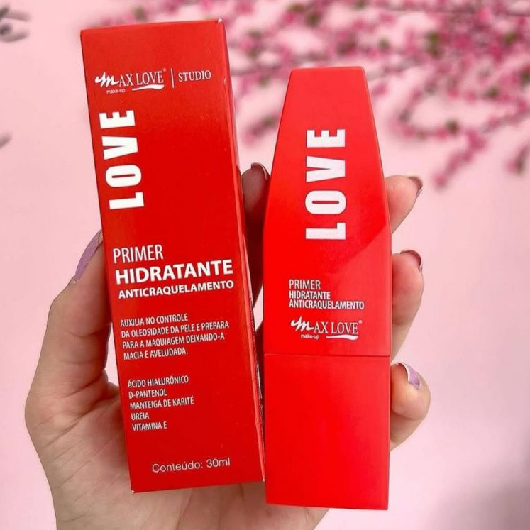 Primer Hidratante Facial Anticraquelamento - Pré Maquiagem Pele Perfeita - Max Love 30ml