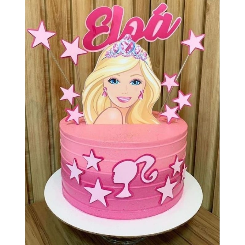Topo de Bolo Barbie ou outro tema Personalizado  | Decoração Festa menino e menina