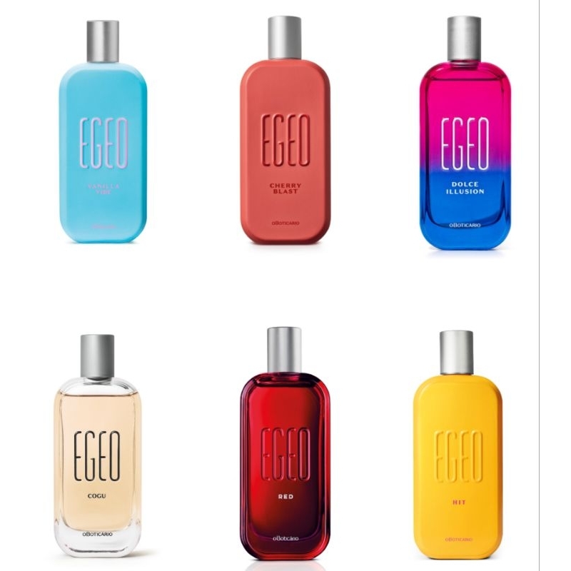 Perfume Colônia Egeo Red Egeo Cogu Egeo Hit Egeo Dolce Illusion Egeo Vanilla Vibe Egeo Cherry Blast Feminino O Boticário