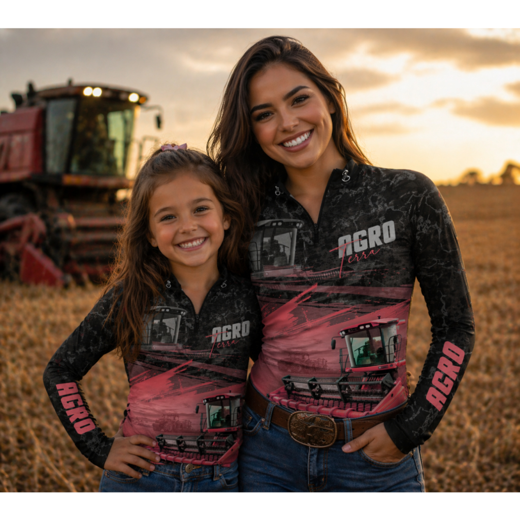 Camisa Camiseta Agro tecido Dryfit Toque Gelado Para Toda Familia Sublimação e Proteção UV50+ GLL-173