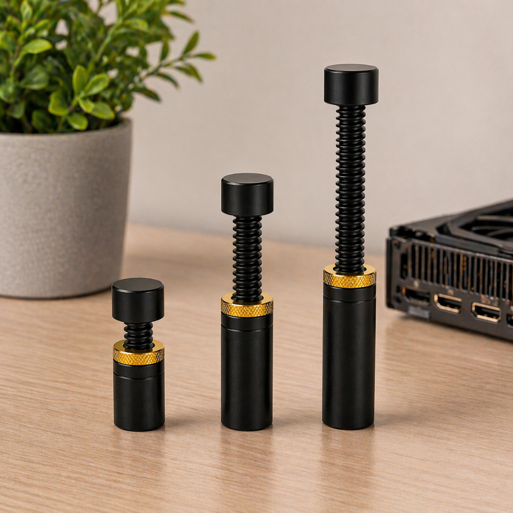 Kit 3 Suportes Funcionais anti-flexão GPU, Gamer, Montador de PC, Evite GPU Caída com Suporte Ajustável