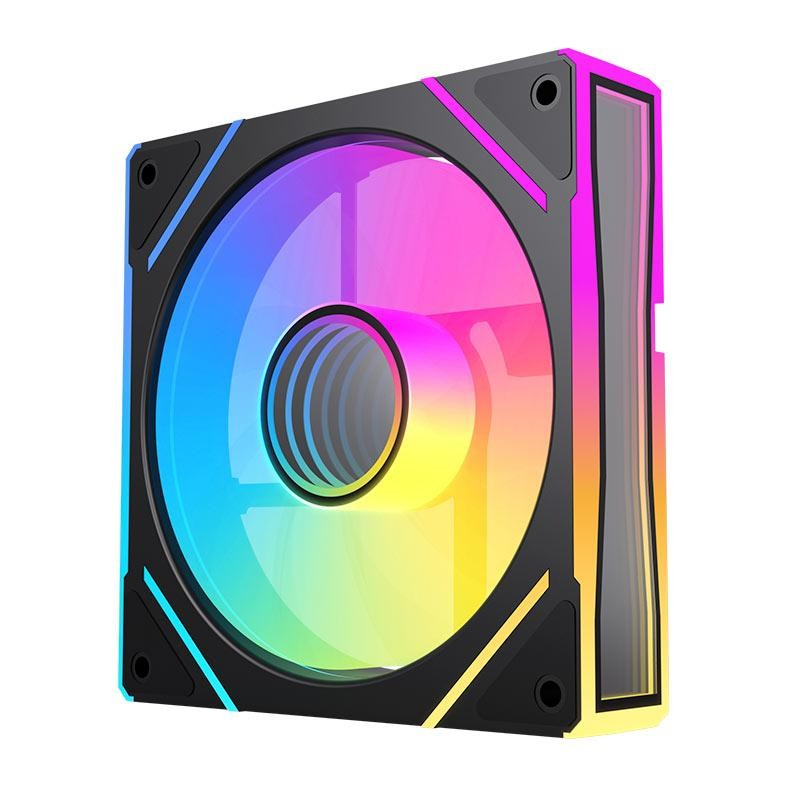 Kit 5 Ventoinha Cooler Fan ARGB Estilo Ring Anel 120mm Gabinete PC Gamer 5V 3 Pinos Aura Sync 1300 RPM Silencioso — imagem 2 de 2