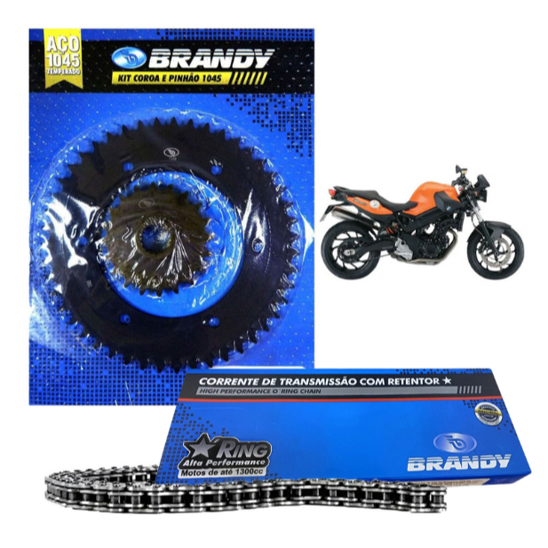 Kit Relação Completo 525x120L BMW F800 R (10.5mm) 2009 até 2016 - Brandy