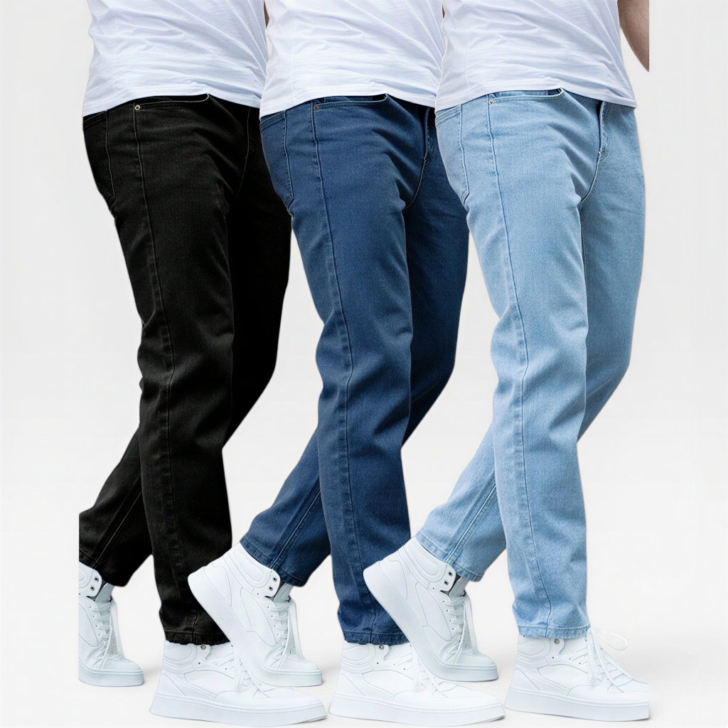 Calças Jeans Masculina Premium Skinny tradicional Basico com Lycra