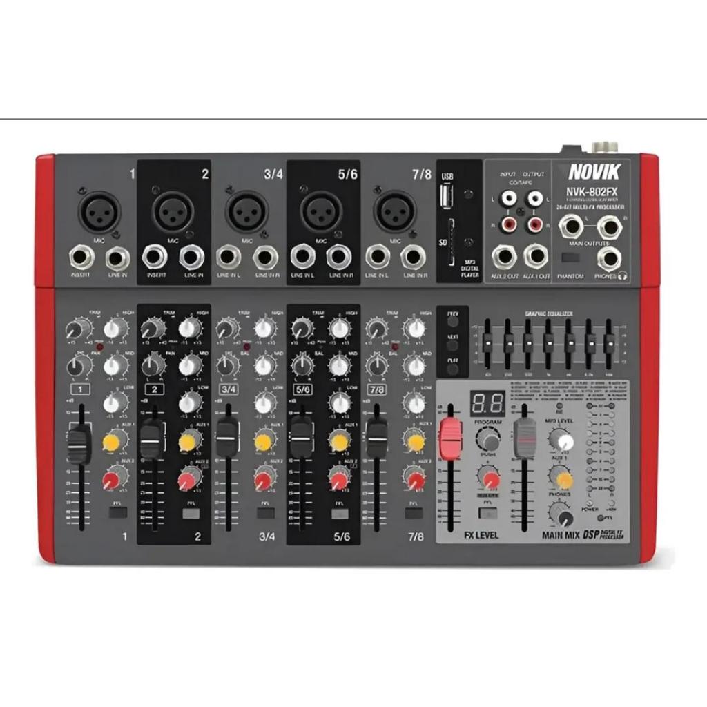 Mesa de Som Novik NVK8 FX