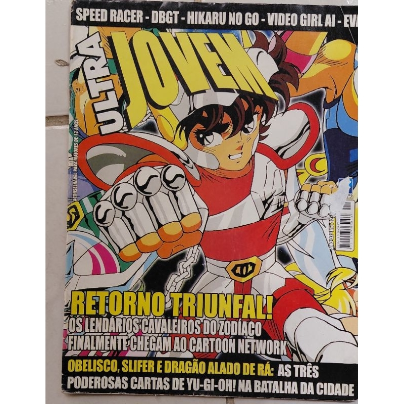 Revista Ultra Jovem Nº 22 - Cavaleiros Do Zodíaco Cover - Com Pôster Naruto/DBGT