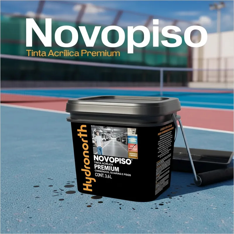 Tinta Acrílica Novopiso Alta Cobertura e Resistente ao Atrito 3,6 Lts - Cores