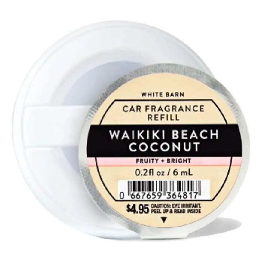 Car Fragrance Refil Waikiki Beach Coconut BATH & BODY WORKS