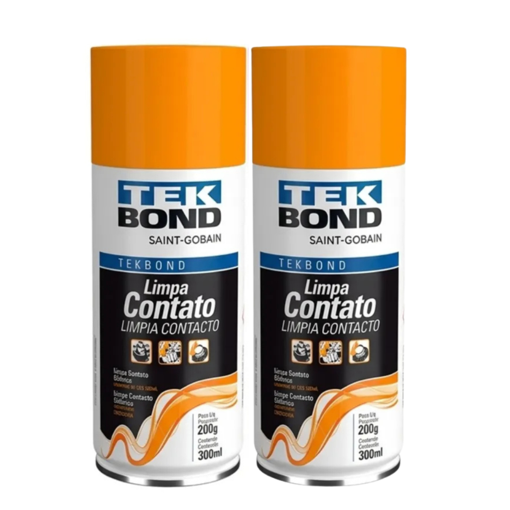 Kit Limpa Contato 2 Unidades Spray Limpeza Elétrica Eletrônica Remove Oxidação Secagem Rápida Multiuso
