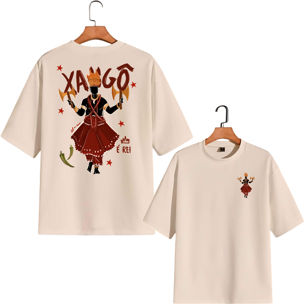 Camiseta Xangô Camisa, Orixá, Xangô, Axé, Respeito, Unissex Básica 100% Algodão P ao GG Envio Rapido