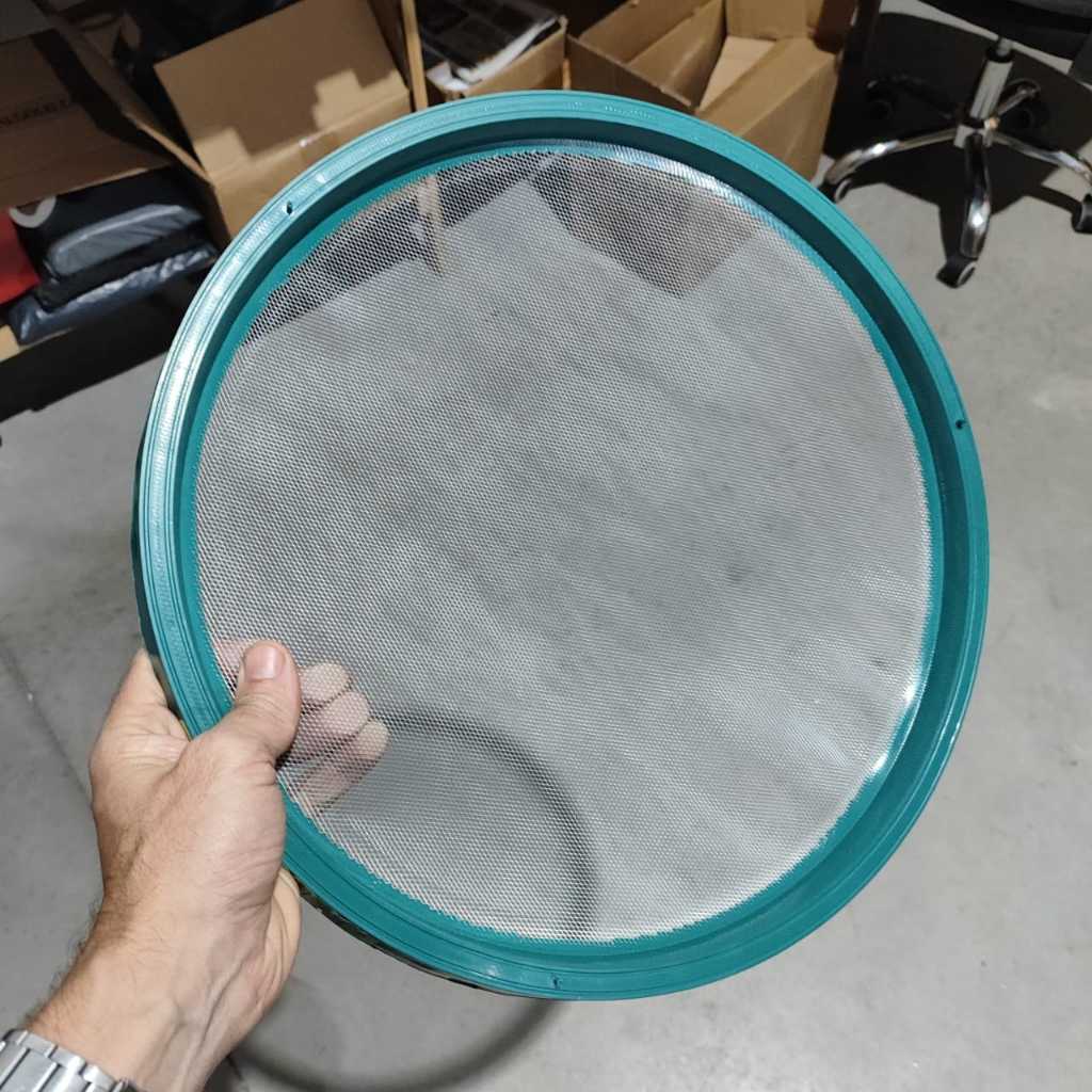 Peneira 30cm Malha Fina Fuba Pedras Cascalho Bateia Pra Teste Garimpo de ouro Mineração Geologia