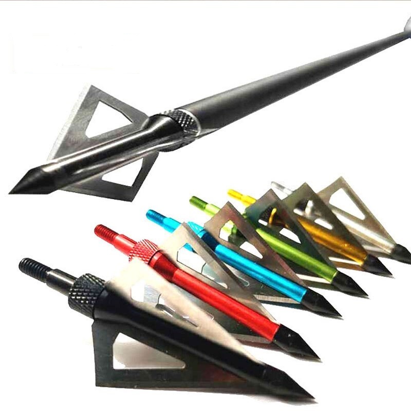 6x Pontas De Flecha Black para Arco Besta Balestra Caça Pesca