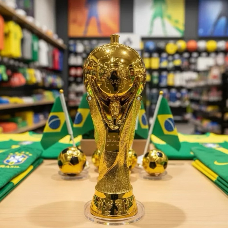 Corneta Taça Copa | 26cm | Verde E Amarelo | Corneta, Vuvuzela, Apito, Buzina, Copa Do Mundo, Seleção Brasileira | Jogos