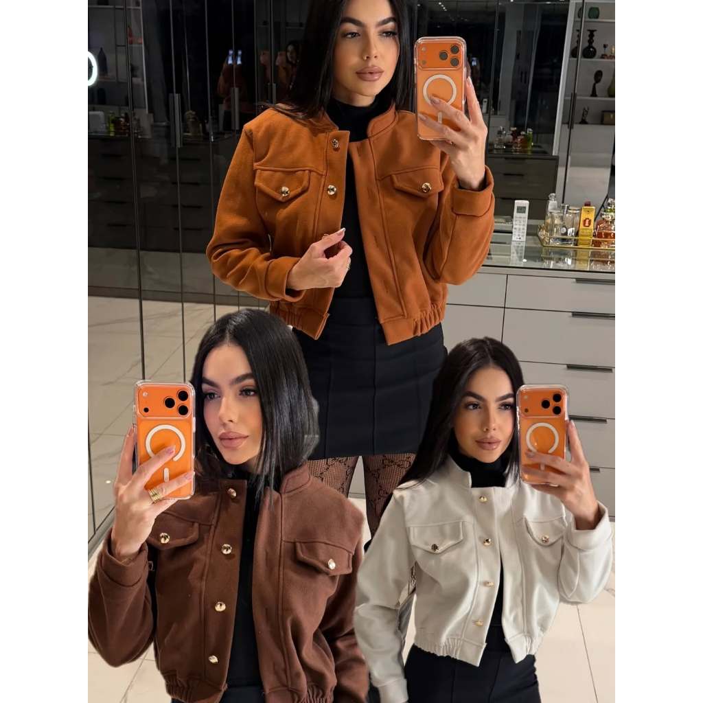 jaqueta la-batida femenina inverno casaco quentinho moda