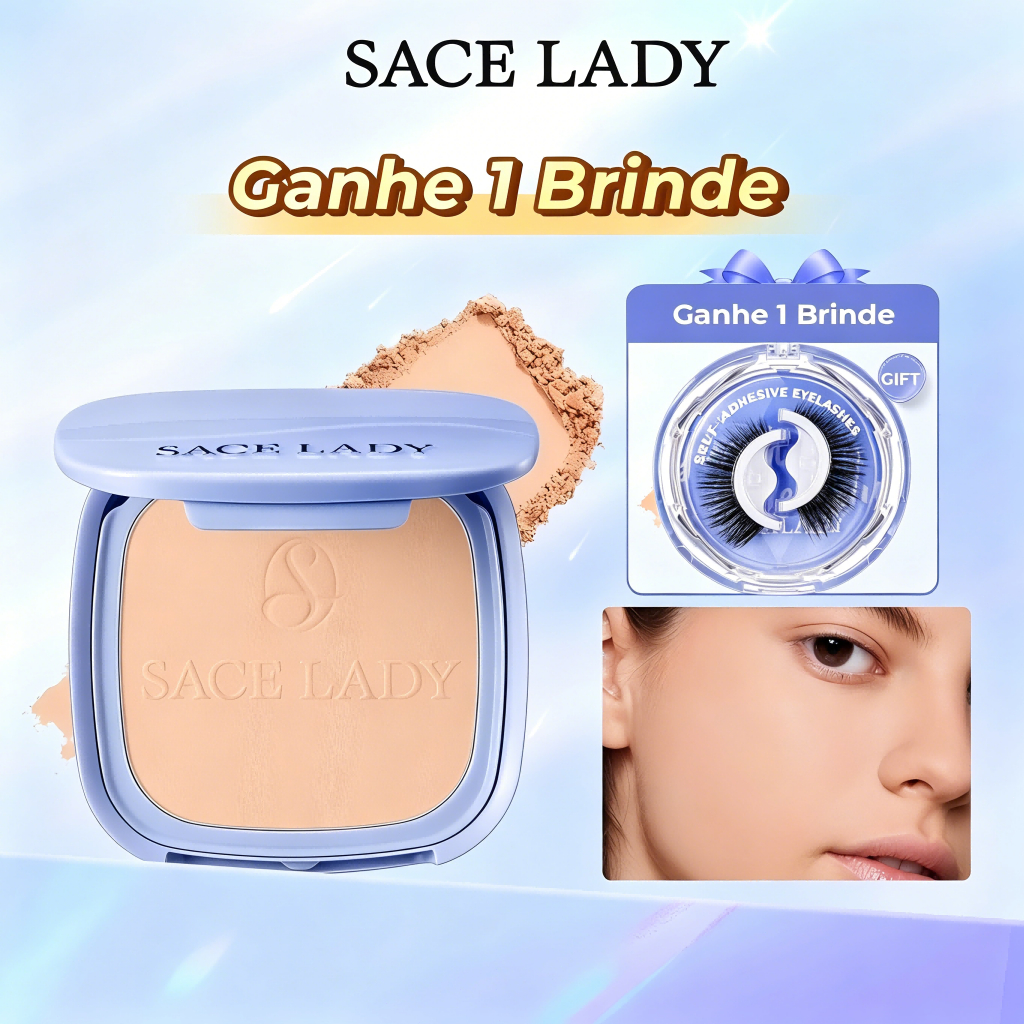 SACE LADY Pó Facial Pérola FPS30 PA+++ Acabamento Natural e Controle de Oleosidade