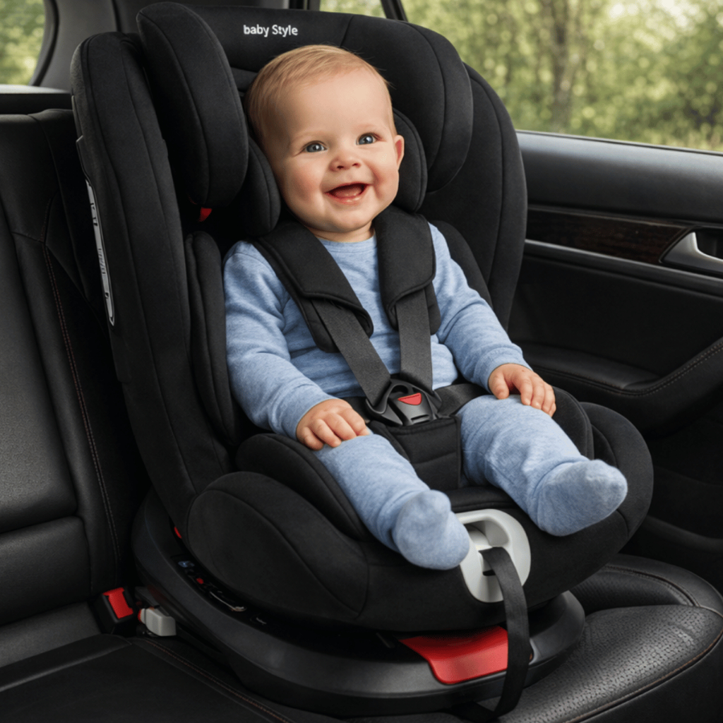 Cadeira Bebê Cadeirinha de Carro 0 A 36kg Isofix Rotação 360º Baby Style Tecido Preto Cinza — imagem 2 de 2