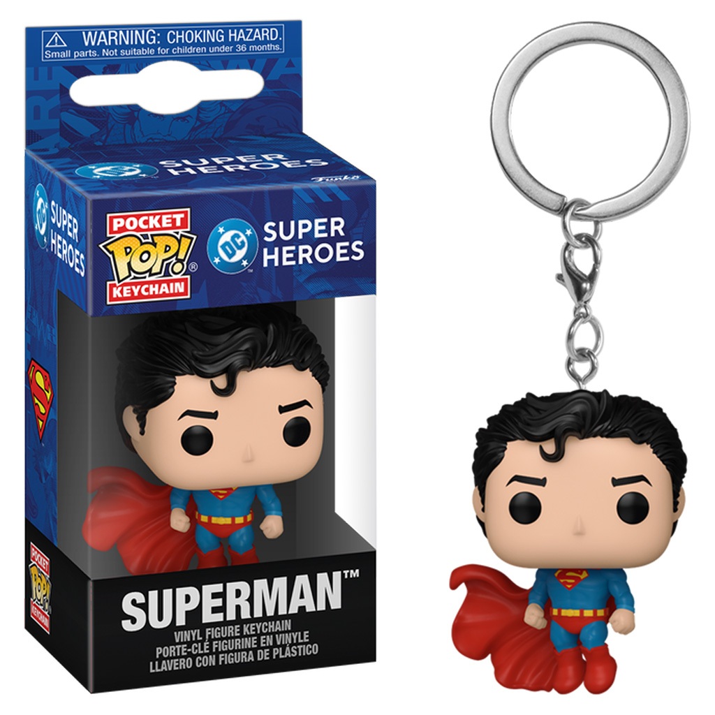 FUNKO POP KEYCHAIN DC HEROES CLASSIC SUPERMAN 86376 NOVO ORIGINAL