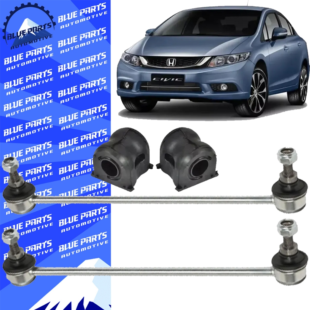 Bieleta Estabilizadora + Bucha Da Barra Dianteira Honda Civic 2012 2013 2014 2015 2016