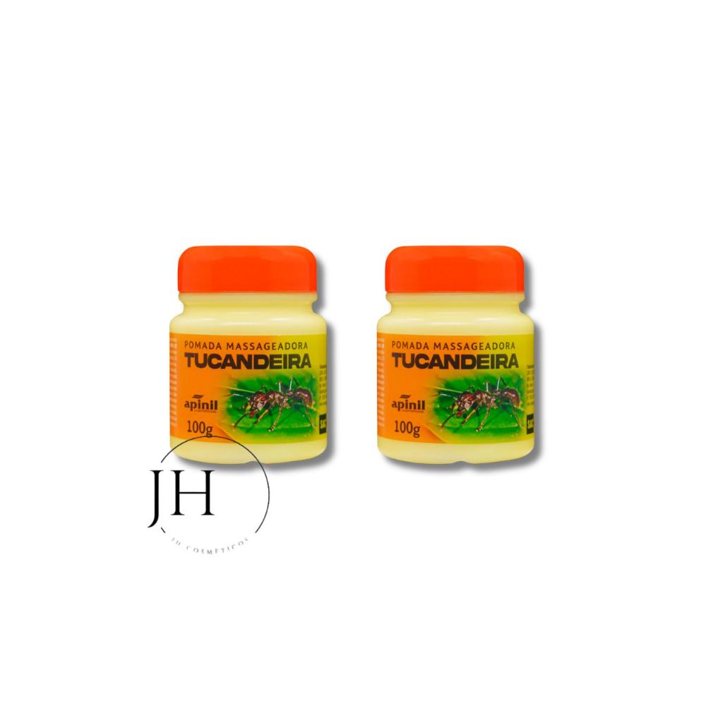 2 UN Pomada Massageadora Tucandeira – Alívio e Relaxamento - 100g Apinil