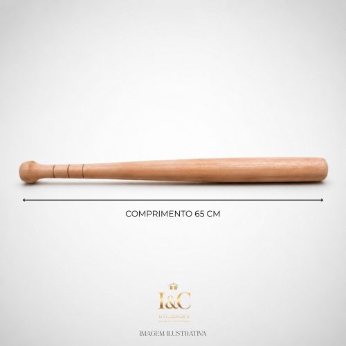 Taco de Beisebol de Madeira 65cm | Taco Baseball Profissional | Taco para Treino e Lazer