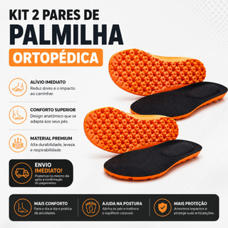 kIT DE 2 PARES DE PALMILHA DE GEL ORTOPEDICA CONFORTAVEL ANATOMICA ANTI IMPACTO PARA DORES NOS PES TRABALHO CAMINHADA