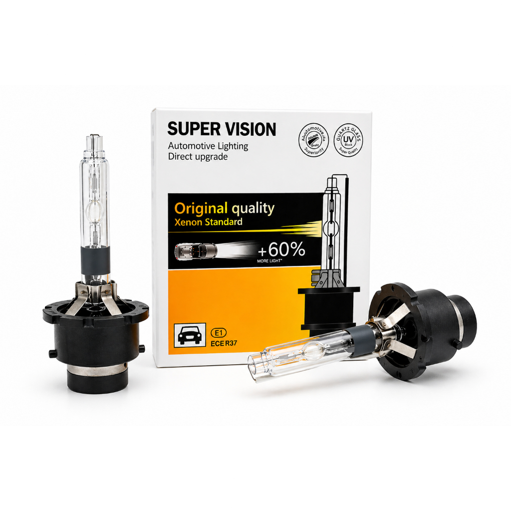 Par 2x Luz Lampada Xenon D4R 6000k Branco Quente Super Vision Hilux Sw4 Corolla