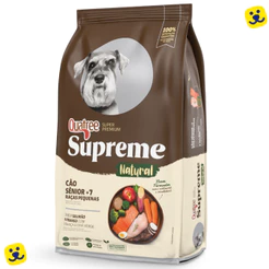 Ração Quatree Supreme Natural Cachorro Sênior 7+ Ração Raças Pequenas Salmão e Frango 10,1Kg Cães