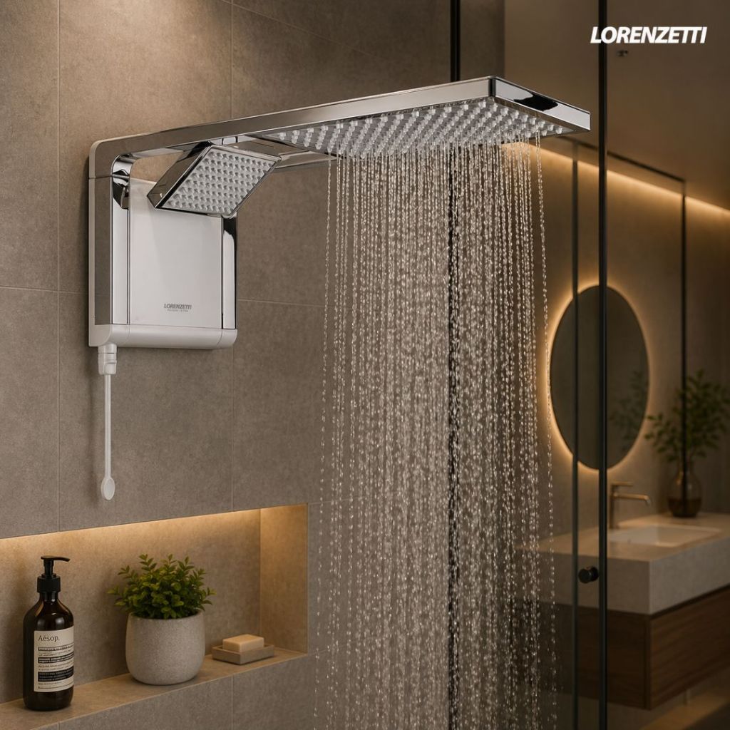 Ducha Chuveiro Acqua Duo Ultra Lorenzetti Branco cromado - 220V