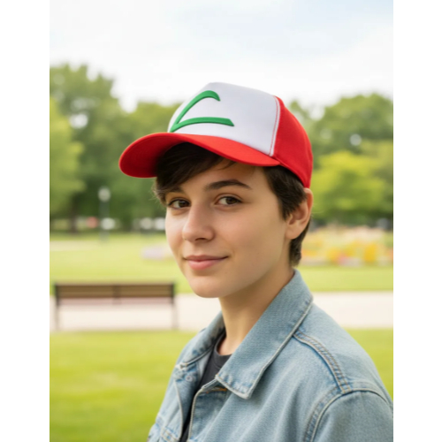 Boné Ash Pokémon fantasia infantil e adulto Cosplay