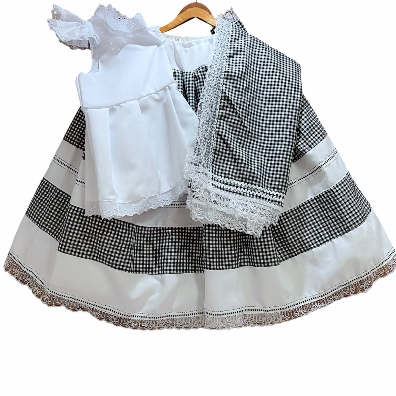 Kit Preta Velha Umbanda Candomblé Saia Bata Pano Da Costa Pano De Cabeça Roupa Religiosa