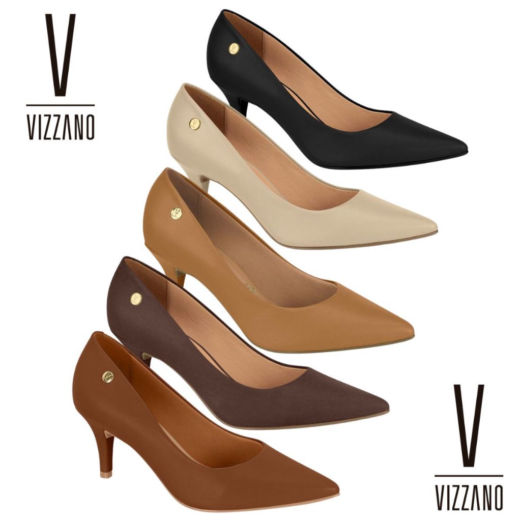 Sapato Scarpin Feminino Vizzano Classico Casual Festa Trabalho Confortavel Ref: 1185.702