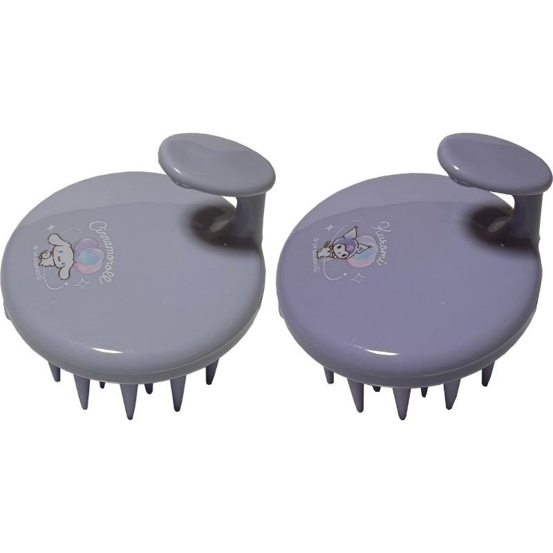 【Direct from Japan】Sanrio Hair Shampoo Long Brush Hard Type Silicone Scalp Massager Bath Beauty Hair Tools(Cinnamoroll, Kuromi)