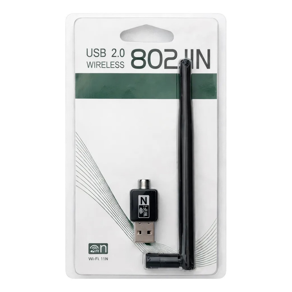 Adaptador Wi-Fi USB 802.11N com antena externa 600 Mbps Wireless N Pc Notebook