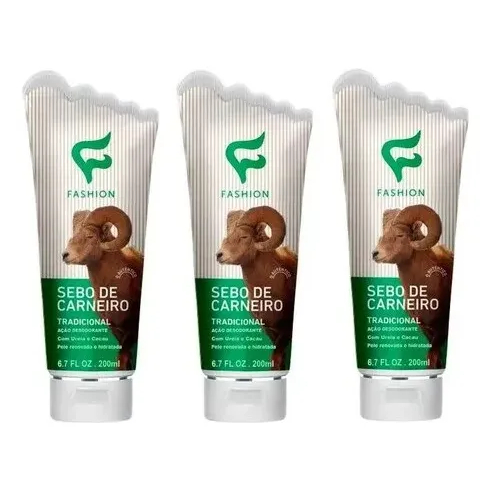Kit 3 Sebo De Carneiro Tradicional 200g - Fashion Cosméticos
