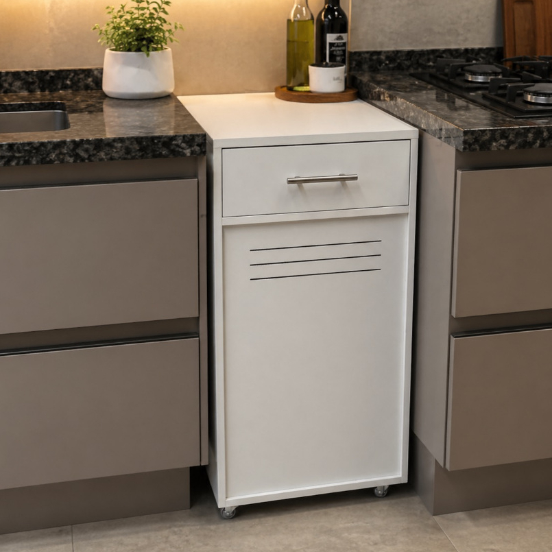 Capa para Botijão de Gás com Gaveta em MDF – Organizador de Cozinha 45x85x42cm | Moderno e Funcional