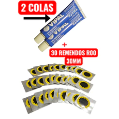 Kit Remendos + Cola Vipal R-00 Bike Moto Bicicleta Camara de Ar Colchao Inflavel