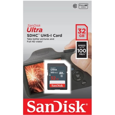 Cartão De Memória Sandisk 32gb 100mb/s Ultra Sdhc Uhs-i