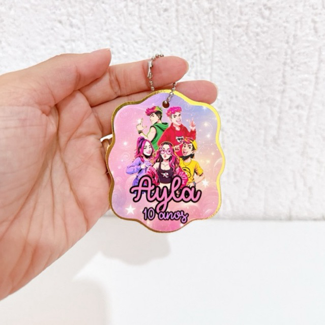 Tag Apliques Personalizados 3D para Lembrancinha Emilly Vick | Os Rosa | Etiqueta Festa Infantil | Qualquer Tema
