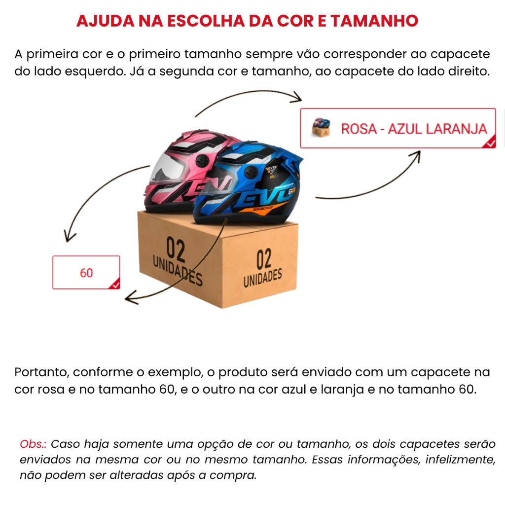 Kit 2 Capacetes De Moto Pro Tork Evolution G8 Evo Preto Mais Variações — imagem 2 de 2