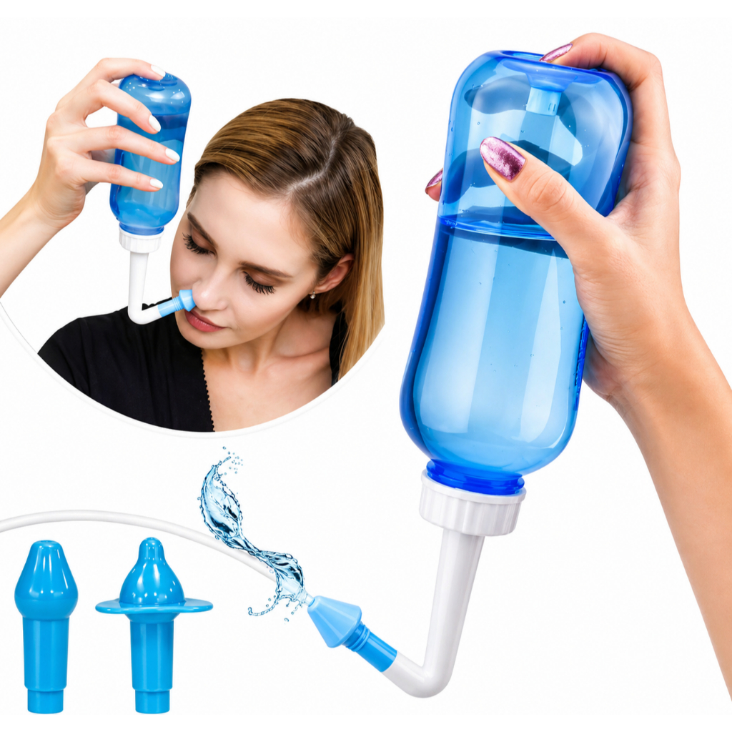 Higienizador Nasal Lavador de Nariz Jato Infantil e Adulto 300ml