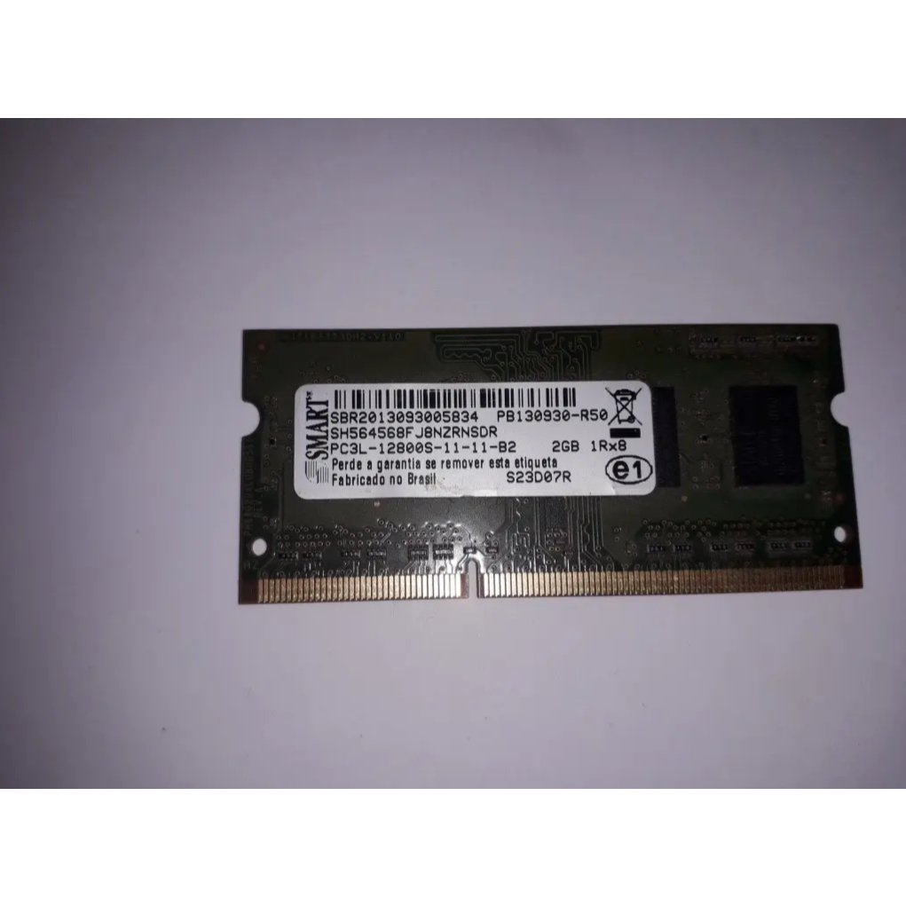 Memória Ram Smart Pc3l 2 Gigas Ddr3 Notebooks Com Garantia !!