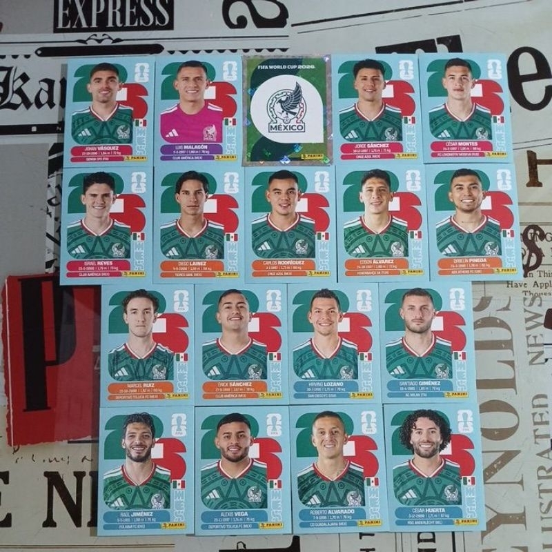 Mexico - Figurinhas Originais Avulsas Copa do Mundo Fifa 2026 (MEX) (venda unitária)