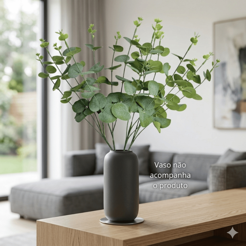 Buque de Eucalipto Artificial Realista Premium 50 cm Altura