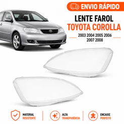Lente Farol Toyota Corolla 2003 2004 2005 2006 2007 2008